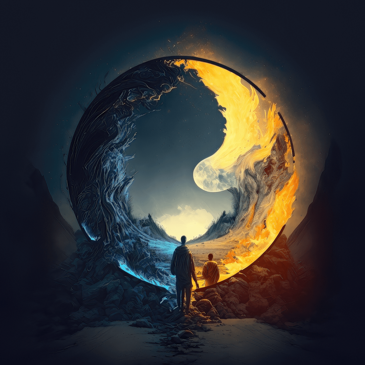 Illustration symbolique de la rencontre avec ses guides en hypnose spirituelle