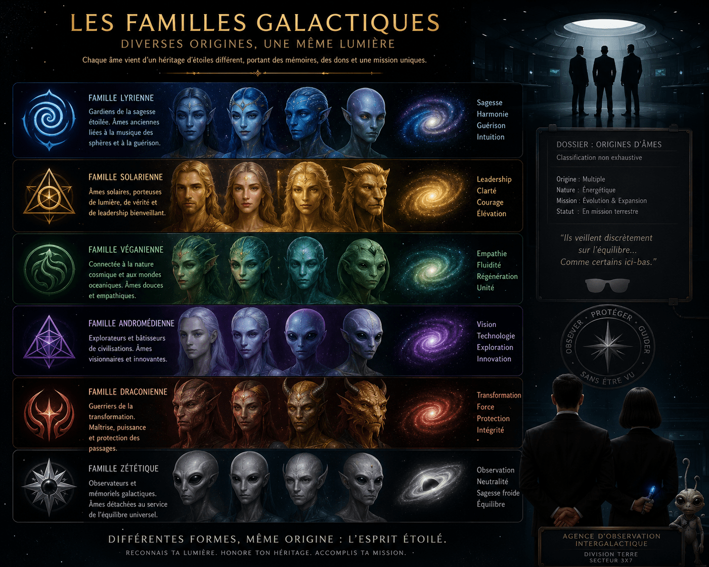 Dossier origines d'âmes galactiques